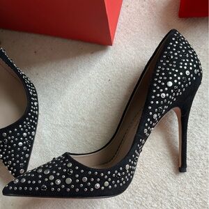 Sophisticated Black Studded Sz 40 Never Worn Jean-Michele Cazabat Heels